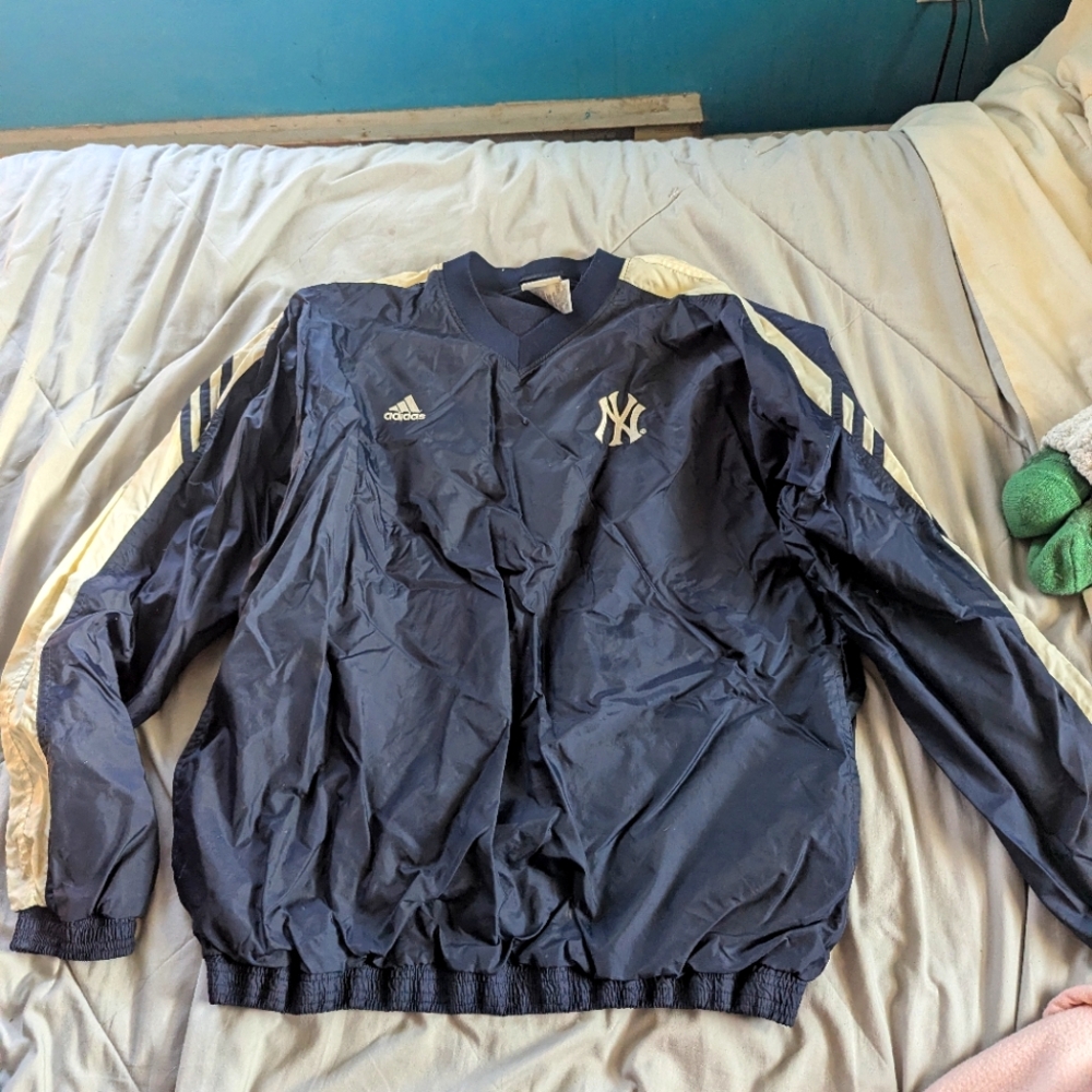 Adidas Navy NY Yankees Windbreaker Jacket